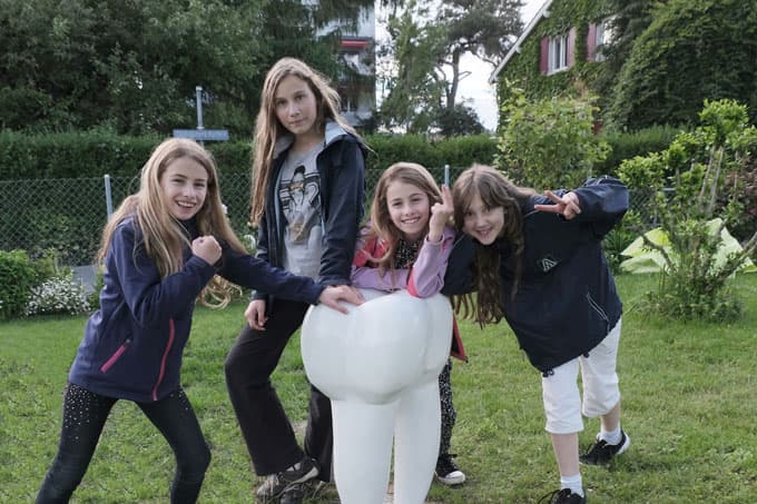 Jardin du cabinet avec dents décoratives